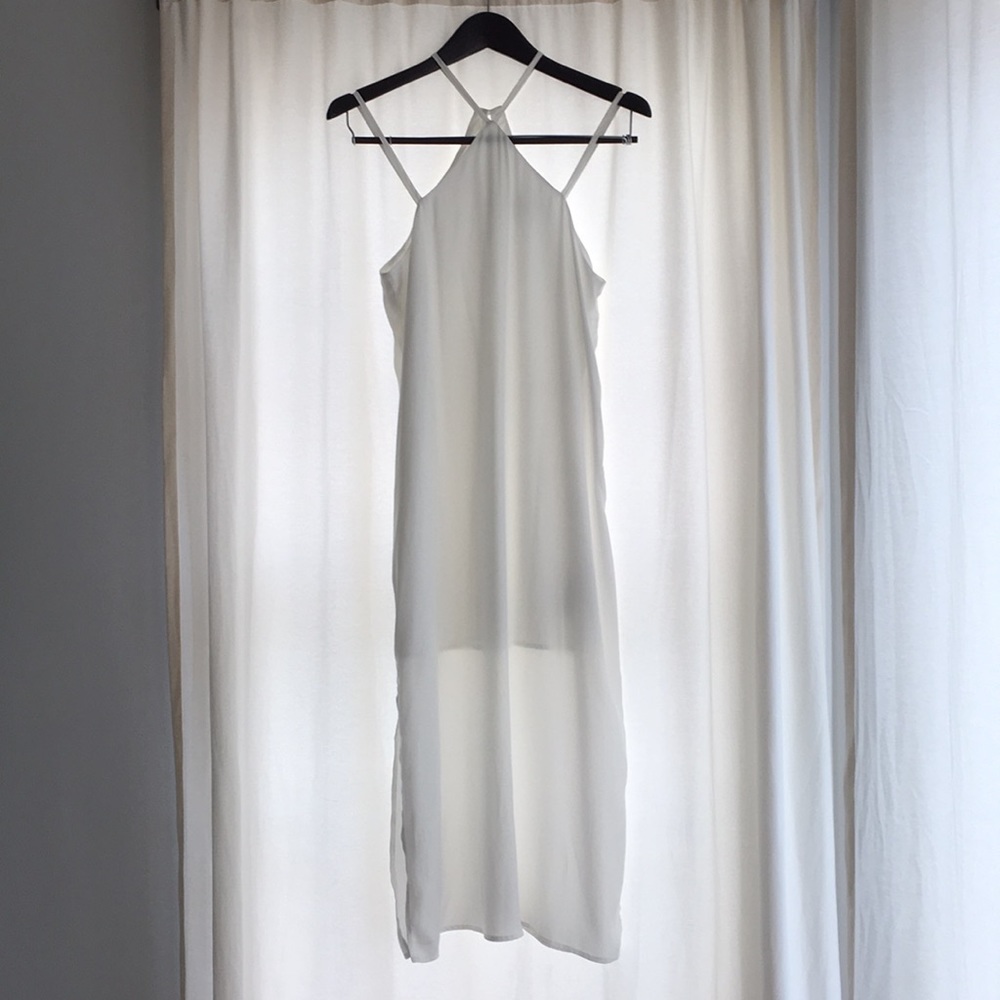 Strappy white long dress